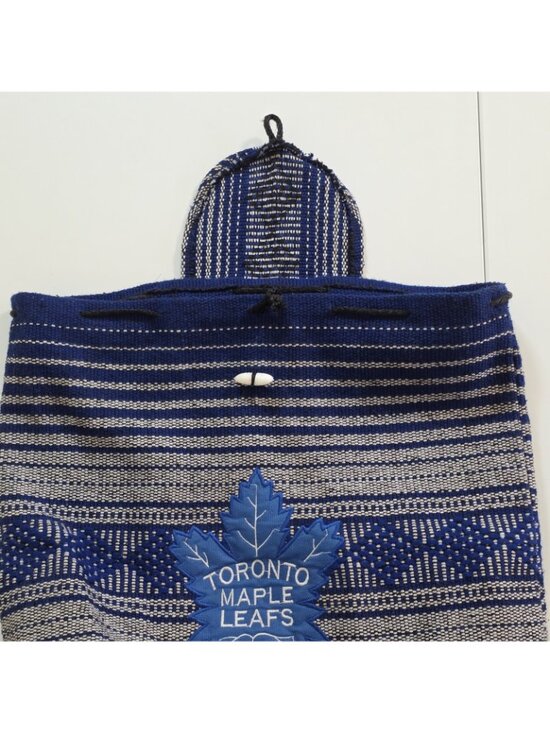 Vintage Toronto Maple Leafs Woven Baja Backpack Rucksack Drawstring Toggle Close main image 8